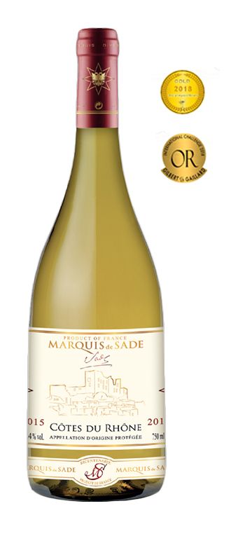vino blanco marquis de sade aop cotes du rhone vinopremier